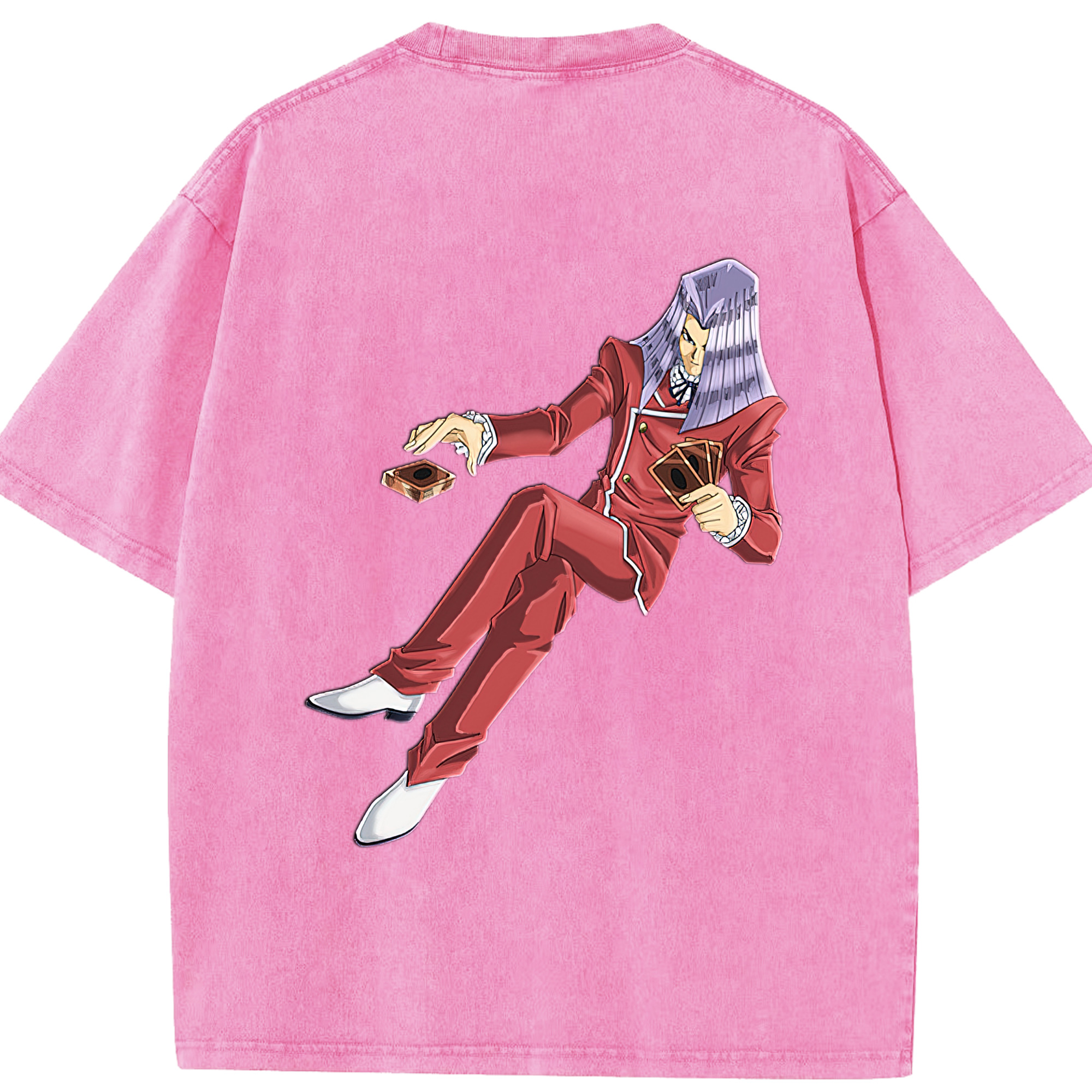 （画像用） 遊☆戯☆王 Yu-Gi-Oh! 綿100% ヴィンテージ風 半袖Tシャツ（背面プリント）